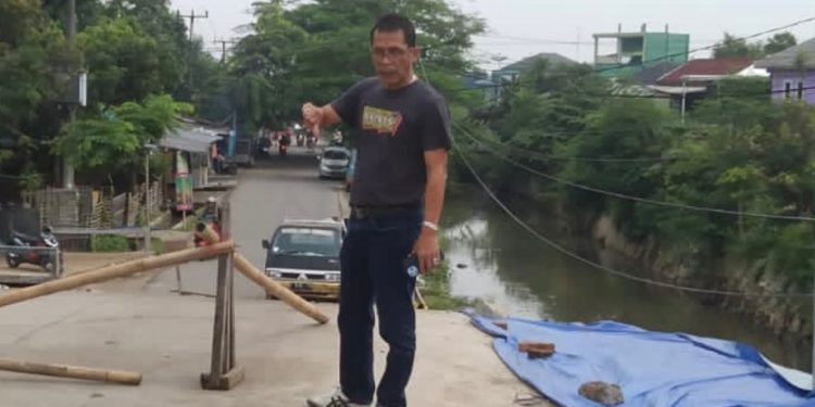 Pondasi Jalan Jembatan KW 6 Kepuh Amblas, Askun Tuding Tamparan Keras Buat Bupati & Wabup Karawang