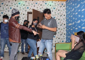 Tim Gabungan Sat Narkoba dan Polsek Bangko Polres Rohil Sweeping Tempat Karaoke, Sepasang Terjaring