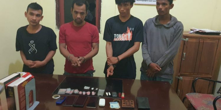 Diduga Sedang Gunakan Sabu, 4 Warga Jalan Syuhada di Ciduk Polsek Sinaboi