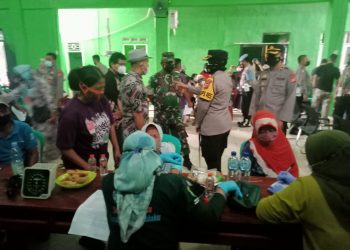 Kapolres Subang Monitoring Gebyar Vaksinasi Lansia di Desa Sukmandi Jaya Bersama Tim Dari UPTD Puskesmas Ciasem