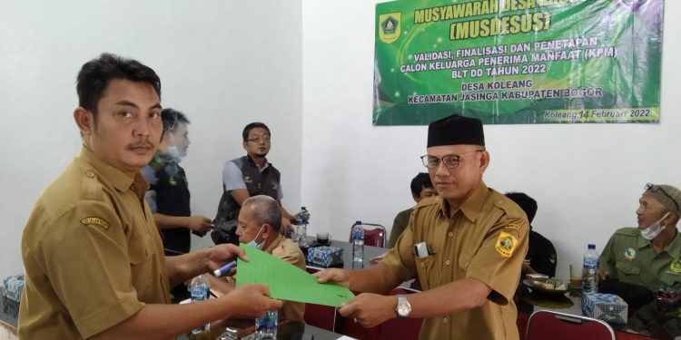 156 KPM BLT-DD TA 2022 Desa Koleang Ditetapkan Dalam Musdesus