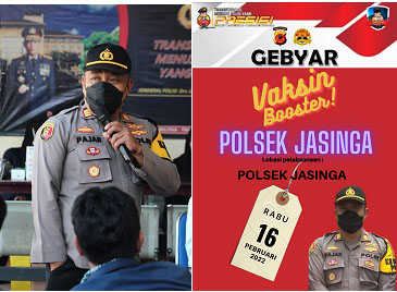 Polsek Jasinga Gebyar Gelar Vaksin Booster