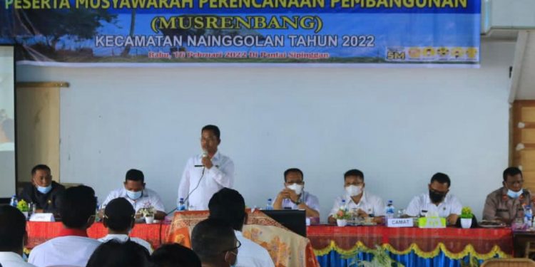 Bupati Samosir Buka Musrenbang Kecamatan Nainggolan, Menjaring Aspirasi Masyarakat Dalam Pencapaian Pembangunan Berkesinambungan