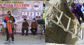Bupati Samosir Letakkan Batu Pertama Monumen Parsadaan Toga Gultom Sedunia (PTGS)