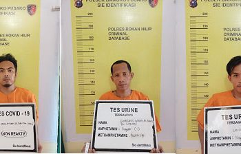 Polsek Bangko Pusako Polres Rohil Ciduk tiga Pelaku Narkotika Jenis Sabu