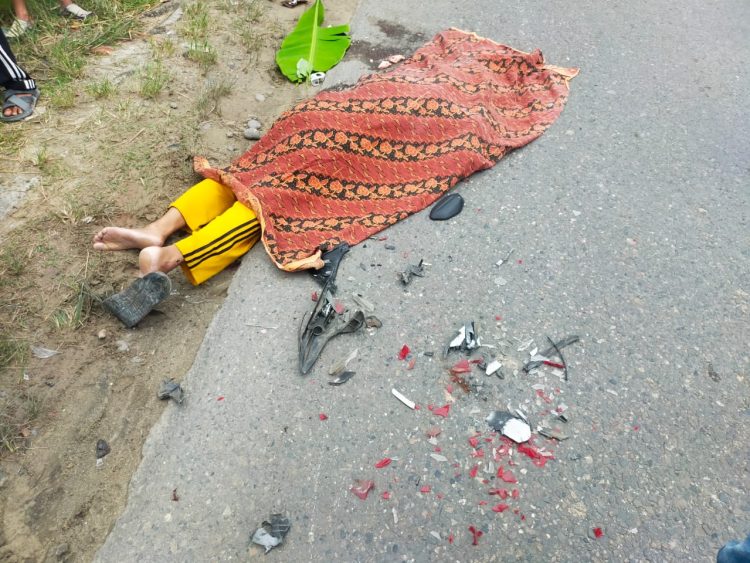 Jemput Cucu Sekolah,Pemotor Tua Tewas Terlindas Truck di Wilayah Hukum Polres Rokan Hilir