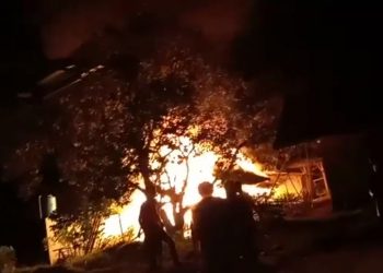 Satu Rumah Ludes Dilalap Api di Desa Tegalwangi Kecamatan Jasinga