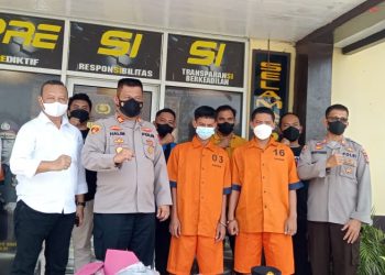 Polsek Tanjung Raja Konprensi Pers, Kasus  Pembunuhan Sukarni Alias Etet, Pelaku Kakak Beradik