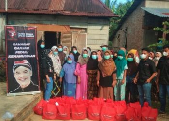 Sahabat Ganjar Labusel Berbagi Paket Sembako,Berkah di Bulan Ramadhan