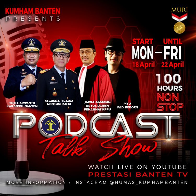 100 Hours Non-Stop, Podcast Prestasi Kumham Banten Siap Pecahkan Rekor Muri
