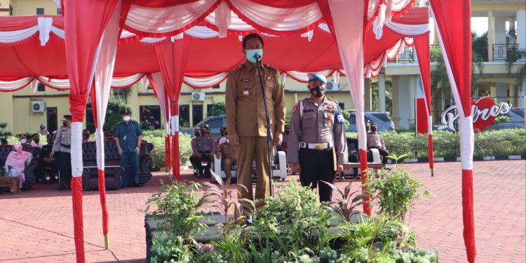 Wakil Bupati Rokan Hilir Pimpin Apel Gelar Pasukan Operasi Ketupat Lancang Kuning 2022