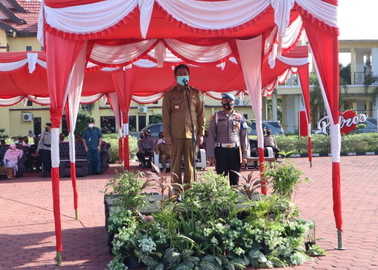 Wakil Bupati Rokan Hilir Pimpin Apel Gelar Pasukan Operasi Ketupat Lancang Kuning 2022