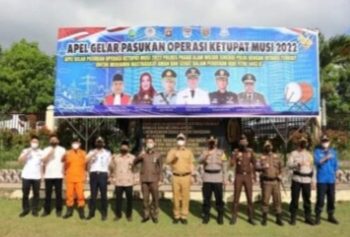 Walikota Kota Pagar Alam Jadi Inspektur Upacara Gelar Pasukan Ops Ketupat Musi Hari Raya Idul Fitri 1443 H