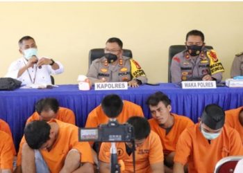 “Polres Rohil Menangkap Enam Belas (16) Tersangka Kasus Pencurian Milik PT.Pertamina Hulu (PHR)