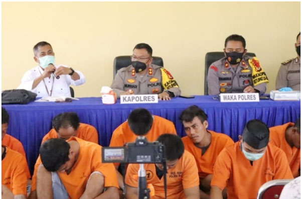 “Polres Rohil Menangkap Enam Belas (16) Tersangka Kasus Pencurian Milik PT.Pertamina Hulu (PHR)