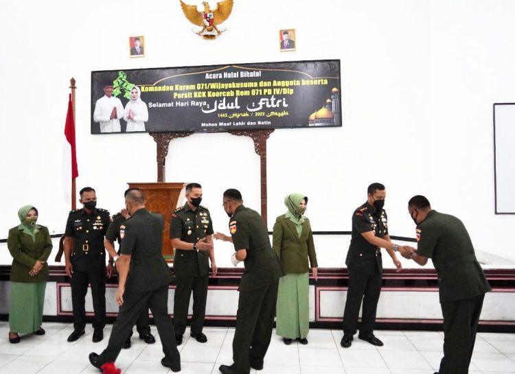 Pererat Jalinan Silaturahmi dan Kebersamaan, Prajurit Korem 071/Wijayakusuma Gelar Halal Bihalal