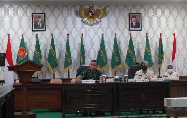 Korem 071/Wijayakusuma Gelar Tar Wabku BTPKLW dan Sosialisasi Perkasad 15 tahun 2021