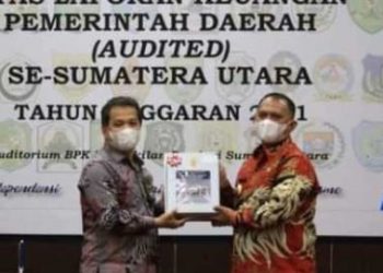 Bupati Labuhanbatu Terima Laporan BPK RI Perwakilan Sumut Tahun Anggaran Ta 2021