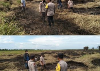 Kapolsek Bangko Pusako,  Turun ke Lokasih Area Titik Karhutlah