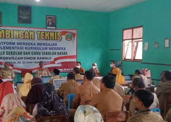 Kepala Sekolah dan Guru SD di Rawalo Ikuti Bimtek Implementasi Kurikulum Merdeka