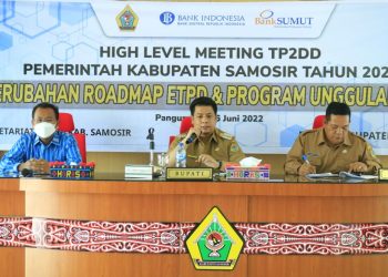 Bupati Samosir Buka High Level Meeting Tim Percepatan dan Perluasan Digitalisasi Daerah.