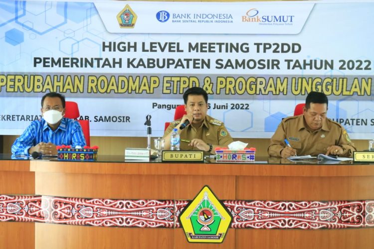Bupati Samosir Buka High Level Meeting Tim Percepatan dan Perluasan Digitalisasi Daerah.