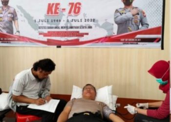 Sambut Hari Bhayangkara ke – 76 Polres Pagar Alam, Adakan Donor Darah