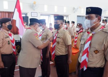 Ketua Kwarcab Banyumas Lantik Mabiran dan Pengurus Kwarran Somagede