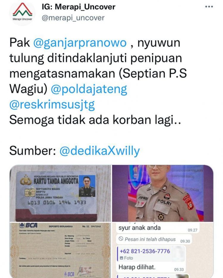 Penipu Berseragam Polisi Ancam Sebar Video Bugil Korban, Tim Cyber Polda Jateng Buru Pelakunya
