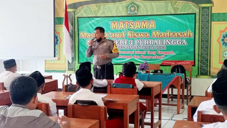 Polsek Bukateja Isi Materi Kegiatan Matsama di MTs Negeri 3 Purbalingga