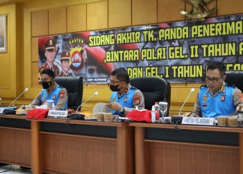 Wakapolda Banten Pimpin Sidang Terbuka Kelulusan Tingkat Panda Banten Serta Kelulusan Akhir Penerimaan Bintara Polri
