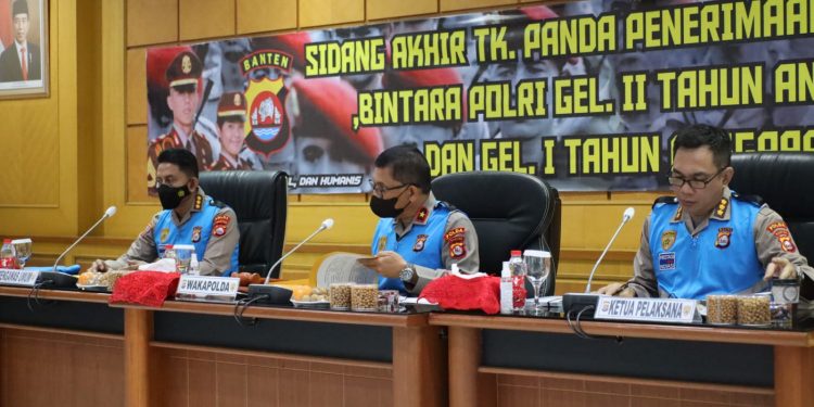 Wakapolda Banten Pimpin Sidang Terbuka Kelulusan Tingkat Panda Banten Serta Kelulusan Akhir Penerimaan Bintara Polri