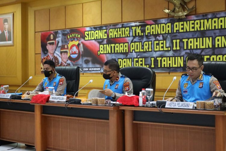 Wakapolda Banten Pimpin Sidang Terbuka Kelulusan Tingkat Panda Banten Serta Kelulusan Akhir Penerimaan Bintara Polri