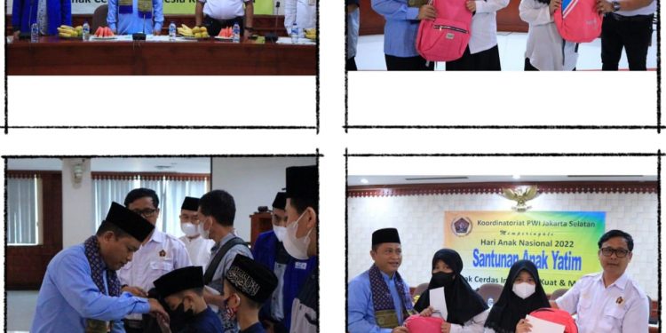 Hari Anak Nasional, Koordinatoriat PWI Jakarta Selatan Santuni Anak Yatim