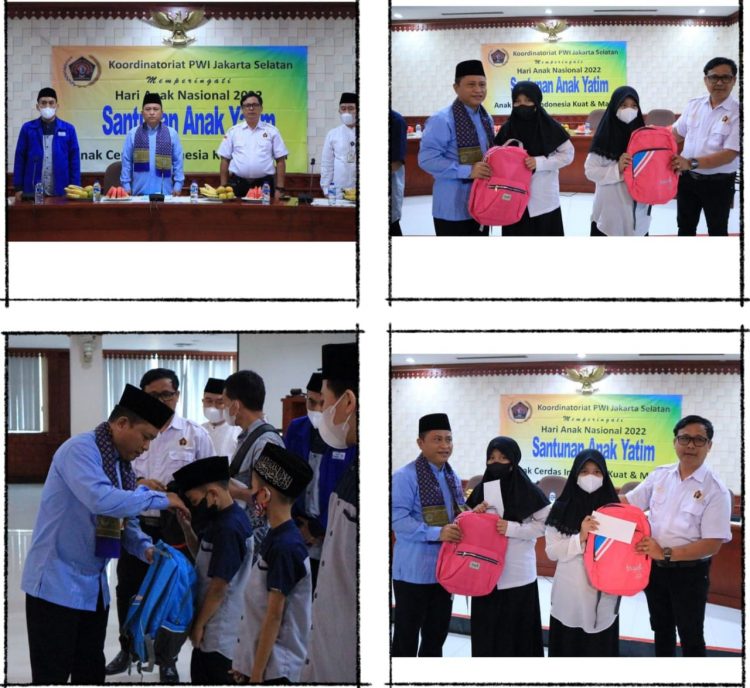 Hari Anak Nasional, Koordinatoriat PWI Jakarta Selatan Santuni Anak Yatim
