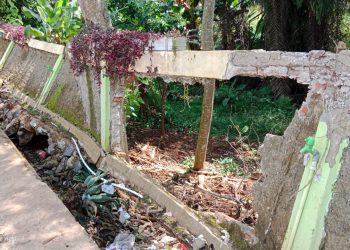 Tembok SDN Palasari 03 Roboh 2 Bulan Lalu, Membahayakan Anak Didik, Pihak Sekolah Berharap Sarpras Disdik Kabupaten Bogor Jangan Cuek