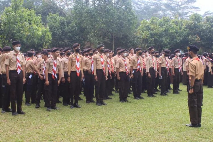 Pramuka SMA Negeri Ajibarang Terima Anggota Baru