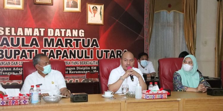 Bupati Tapanuli Utara Sosialisasi Verifikasi Usulan Calon Penerima Bantuan Stimulan Perumahan Swadaya Tahap IX TA 2022