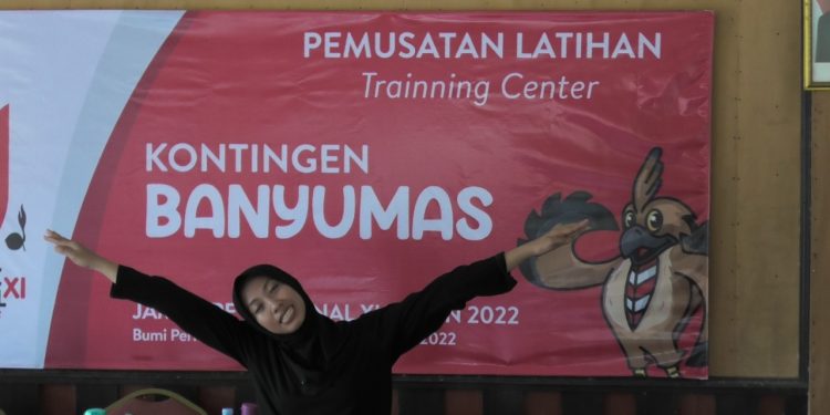 Lima Kontingen Jambore Nasional Latihan Bareng di Banyumas