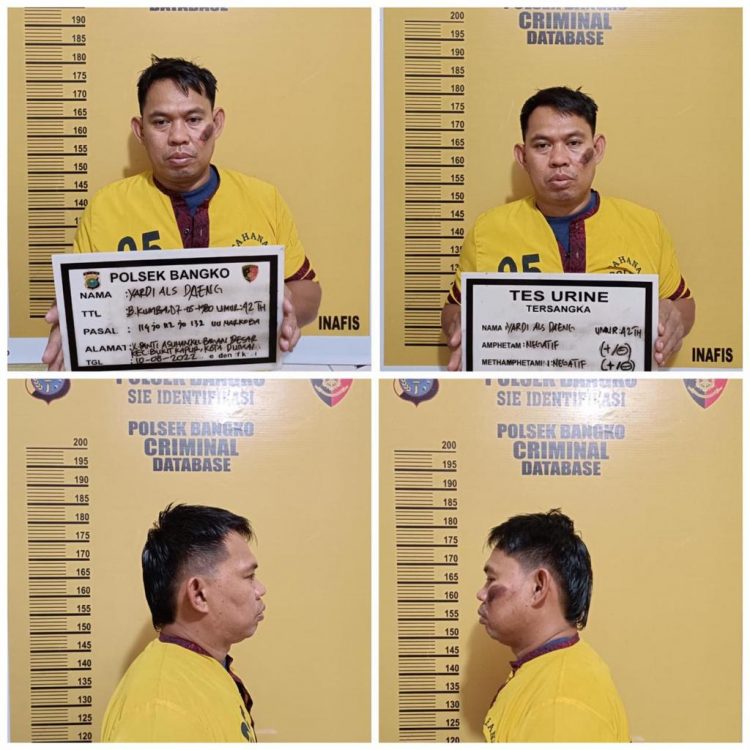 Sering Nyabu di Jalan Kelenteng-Bagan Siapi-api, 2 Warga Dumai Diringkus Polsek Bangko