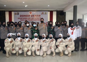 Sinergi Kowad dan PNS Putri Korem 071/Wijayakusuma Donorkan Darah HUT Polwan Ke-74 Polresta Banyumas