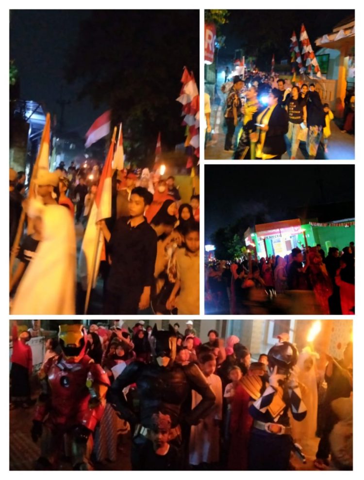 Warga KP Cibogel RT 02, Desa kota Batu Gelar Pawai Ramaikan Hut Kemerdekaan RI ke-77