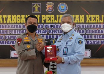 Kolaborasi dan Sinergitas Pemberantasan Narkoba, Polda Banten Bersama BNNP Banten dan Kanwil Kemenkumham Banten Gelar Penandatanganan MoU