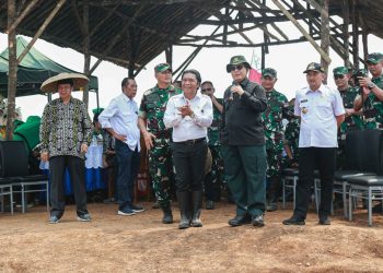Pj Gubernur Banten Al Muktabar Mendampingi Wamentan dan Pangdam III Siliwangi Tanam Jagung Serentak