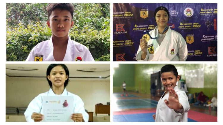 Empat Atlet Karate Binaan FORKI Kabupaten Bogor, Raih Juara KOSN Tingkat Provinsi Jabar dan Akan Berlaga di KOSN Tingkat Nasional