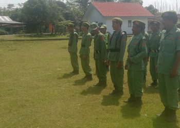 Polsek Kaligondang Beri Pelatihan Linmas Desa Lamongan