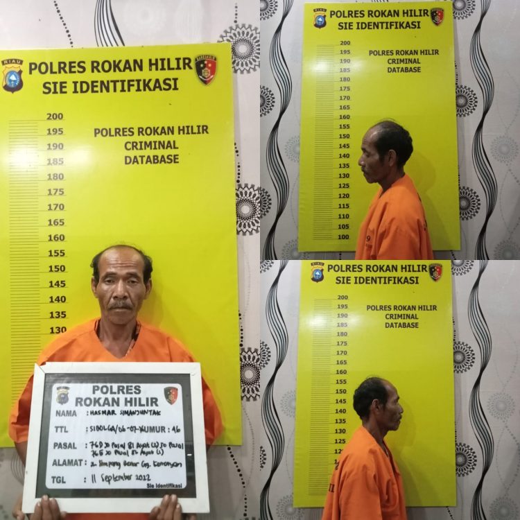 Ayah Cabuli Anak Tiri Dibawah Umur di Ringkus Sat Reskrim Polres Rokan Hilir