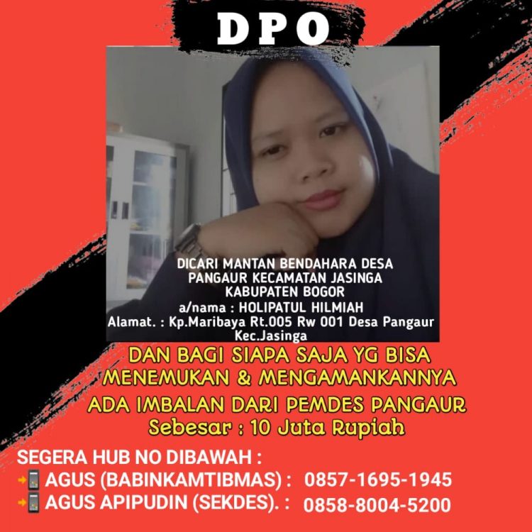 Ratusan Juta Dana Desa Pangaur Kecamatan Jasinga Diduga Digelapkan Bendahara Desa
