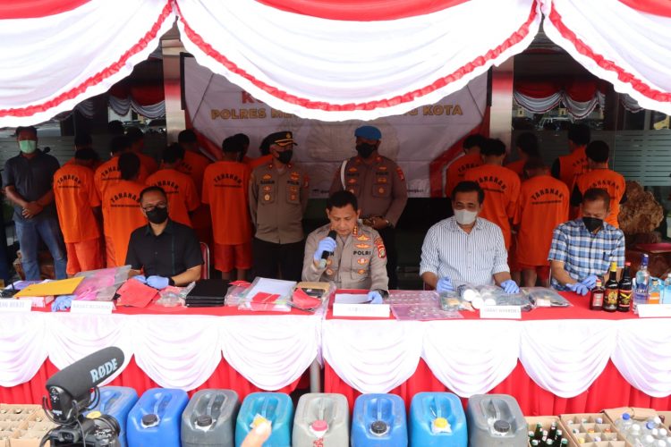Polres Metro Tangerang Kota Ungkap Kasus Judi, Narkotika, Miras Hingga Pungli, Periode 22 Agustus Hingga 1 September 2022