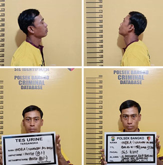 Minta Rokok Sambil Curi Hp, Pria Positif Narkoba di Tangkap Polsek Bangko